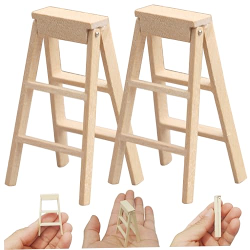 Wedhapy 1 12 Skala Dollhouse Accessoires 2pcs Realistische Stiefleiter Dollhouse Miniaturen unvollendete hölzerne Miniatur -Sachen für Doll House -Einstellung Wedhapy 1 12 Skala Dollhouse Accessoires 2pcs Realistische Stiefleiter Dollhouse Miniaturen unvollendete hölzerne Miniatur -Sachen für Doll House -Einstellung von Wedhapy
