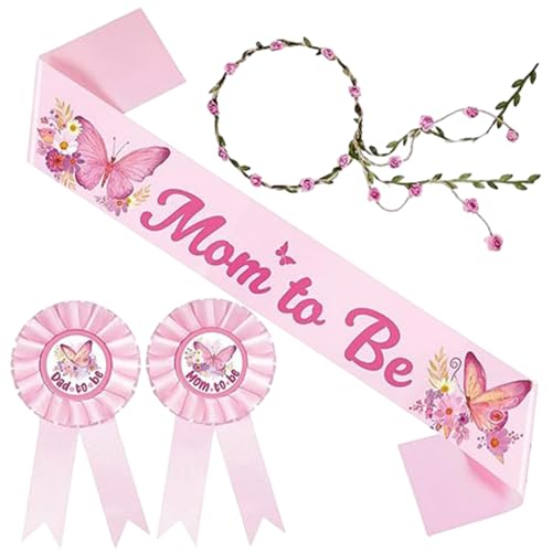 Wedhapy 1 Set Babyparty Schärpe für Mama -Abzeichen mit niedlichen Nadel- und Blumenkronen -Babyparty -Dekorationen für Schwangerschaftsrequisiten Andenkengeschenke Wedhapy 1 Set Babyparty Schärpe für Mama -Abzeichen mit niedlichen Nadel- und Blumenkronen -Babyparty -Dekorationen für Schwangerschaftsrequisiten Andenkengeschenke von Wedhapy