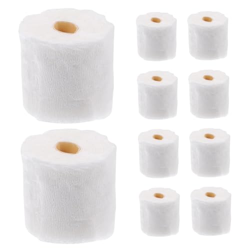 Wedhapy 10pcs Dollhouse Toilettenpapier Rollen reißbar, Miniaturpuppenhauszubehör Simulationsgewebe für Küche, Badezimmer, Wohnkultur von Wedhapy