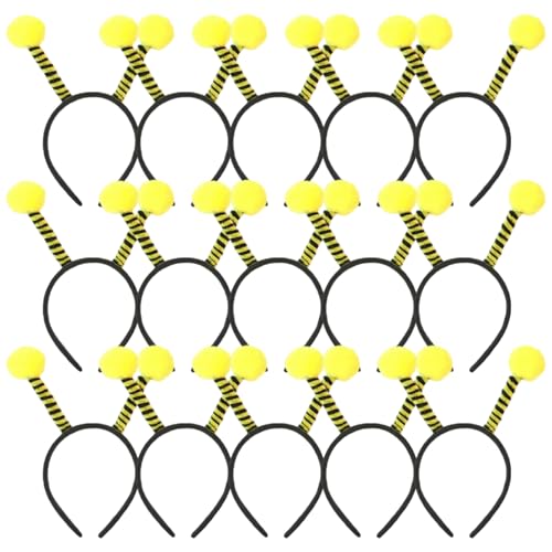 Wedhapy 15pcs Bienenstirnband, süße Antennenbienenparty -Gefälligkeiten, Tierstirnbänder für Kinder, Halloween -Weihnachtsfeier von Wedhapy