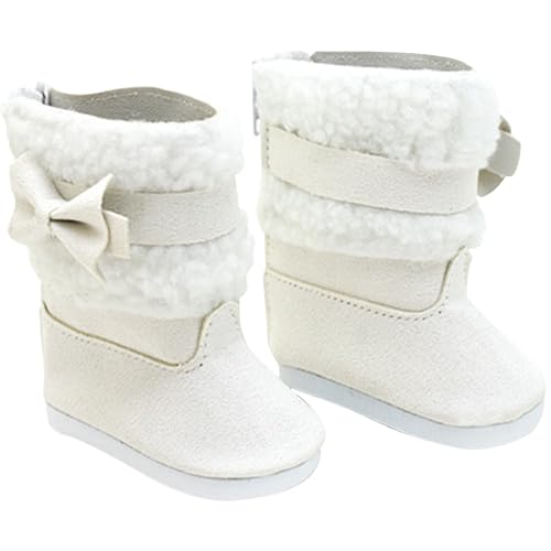 Wedhapy 18 Zoll Puppenschuhe 1 Paar Puppen-Schneestiefel Miniatur-Schuhe Winterstiefel mit weißem Kunstfellfutter und Schleife Puppenzubehör für 18 Zoll Puppen Outfit Puppenschuhe Wedhapy 18 Zoll Puppenschuhe 1 Paar Puppen-Schneestiefel Miniatur-Schuhe Winterstiefel mit weißem Kunstfellfutter und Schleife Puppenzubehör für 18 Zoll Puppen Outfit Puppenschuhe von Wedhapy