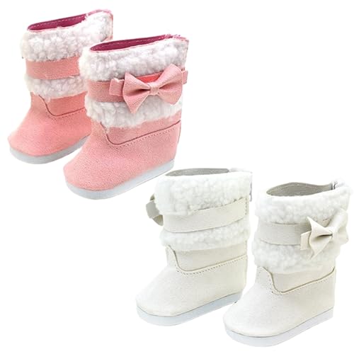 Wedhapy 18 Zoll Puppenschuhe Babypuppenschuhe 2 Paar süße Winterstiefel Puppenschuhe mit Kunstfutter und Schleife PU Babypuppenzubehör für 18 Zoll Puppen Weihnachtsoutfit Wedhapy 18 Zoll Puppenschuhe Babypuppenschuhe 2 Paar süße Winterstiefel Puppenschuhe mit Kunstfutter und Schleife PU Babypuppenzubehör für 18 Zoll Puppen Weihnachtsoutfit von Wedhapy