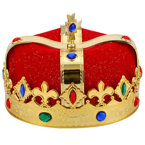 Wedhapy 2-teiliges Königs- und Königinkronen-Set Elegante Cosplay-Königin und Königskrone leichte Königskrone aus Kunststoff Kostümzubehör für den Kindergeburtstag Wedhapy 2-teiliges Königs- und Königinkronen-Set Elegante Cosplay-Königin und Königskrone leichte Königskrone aus Kunststoff Kostümzubehör für den Kindergeburtstag von Wedhapy