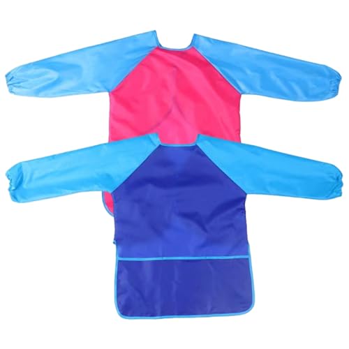 Wedhapy 2pcs Kinder malten Schürze Rundausschnitt wasserdichte Kleinkindfarbe Smock mit Langen Ärmeln und 3 Taschen Bequeme Kinder Schürze für die School -Gemälde Kochen in der Schule Wedhapy 2pcs Kinder malten Schürze Rundausschnitt wasserdichte Kleinkindfarbe Smock mit Langen Ärmeln und 3 Taschen Bequeme Kinder Schürze für die School -Gemälde Kochen in der Schule von Wedhapy
