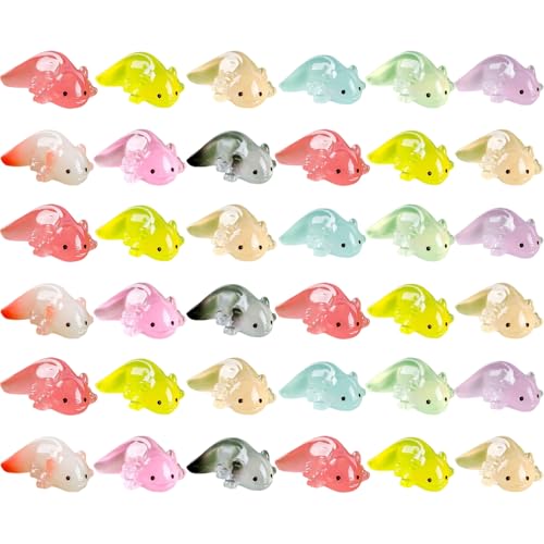 Wedhapy 36pcs Mini Harz Axolotl, niedliche Axolotl Mini Harztiere, Tiere für DIY Craft Dollhouse Ornament Tank Dekor Geschenke, zufällige Farbe Wedhapy 36pcs Mini Harz Axolotl, niedliche Axolotl Mini Harztiere, Tiere für DIY Craft Dollhouse Ornament Tank Dekor Geschenke, zufällige Farbe von Wedhapy