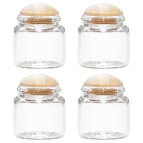 Wedhapy 8pcs Mini -Gläser 1: 6 & 1:12 Glasflaschen Puppenhaus Miniaturen, 0, 79 x 0, 39 Zoll Mini -Lebensmittelbehälter leer mit Deckel für Dollhouse Kitchen Restaurantszene von Wedhapy