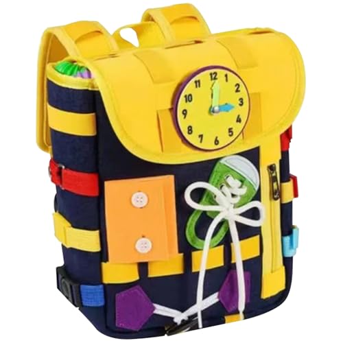 Wedhapy Busy Board für Kleinkinder Busy Board-Rucksack Früherziehung große Kapazität buntes Busy Board für Kleinkinder süßes interaktives leichtes tragbares Lernspielzeug blau Wedhapy Busy Board für Kleinkinder Busy Board-Rucksack Früherziehung große Kapazität buntes Busy Board für Kleinkinder süßes interaktives leichtes tragbares Lernspielzeug blau von Wedhapy