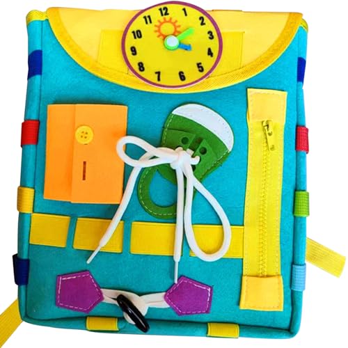 Wedhapy Busy Board für Kleinkinder Busy Board-Rucksack Früherziehung große Kapazität buntes Busy Board für Kleinkinder süßes interaktives leichtes tragbares Lernspielzeug grün Wedhapy Busy Board für Kleinkinder Busy Board-Rucksack Früherziehung große Kapazität buntes Busy Board für Kleinkinder süßes interaktives leichtes tragbares Lernspielzeug grün von Wedhapy