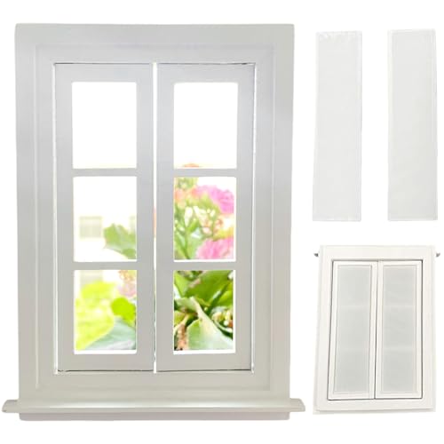 Wedhapy Dollhouse -Fenster, 1:12 Doppel -Tür -Puppenhausmöbel mit Schalen mit Scheiben, ideal für DIY, Landschaft, Zuhause Wedhapy Dollhouse -Fenster, 1:12 Doppel -Tür -Puppenhausmöbel mit Schalen mit Scheiben, ideal für DIY, Landschaft, Zuhause von Wedhapy
