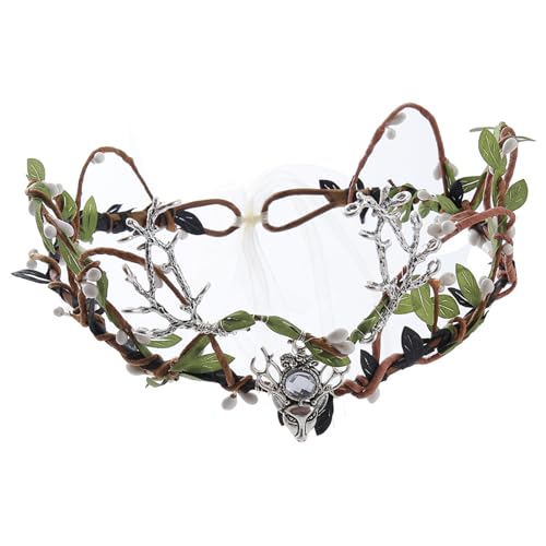 Wedhapy Elfenkrone für Frauen durchschnittliche Größe Feenkrone aus Legierung mit Geweih Blatt Rattan und Kristall elegante Tiara für Hochzeit Cosplay Kostüm Halloween-Party Wedhapy Elfenkrone für Frauen durchschnittliche Größe Feenkrone aus Legierung mit Geweih Blatt Rattan und Kristall elegante Tiara für Hochzeit Cosplay Kostüm Halloween-Party von Wedhapy