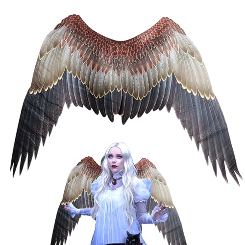 Wedhapy Engelsflügel Cosplay Flügel 41 x 29,5 Zoll Halloween Engelskostüm Vliesstoff Cosplay Flügel für Erwachsene mit verstellbaren Trägern für Halloween Karneval Adler Stil Wedhapy Engelsflügel Cosplay Flügel 41 x 29,5 Zoll Halloween Engelskostüm Vliesstoff Cosplay Flügel für Erwachsene mit verstellbaren Trägern für Halloween Karneval Adler Stil von Wedhapy