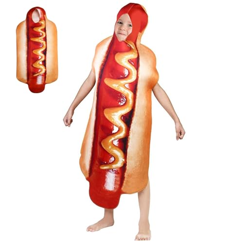 Wedhapy Hot -Dog -Kostümkinder, realistische und lustige ärmellose Hot -Dog -Kostüm, durchschnittliche Größe weiche Kinder Kleid Kostüme für Halloween, Party Wedhapy Hot -Dog -Kostümkinder, realistische und lustige ärmellose Hot -Dog -Kostüm, durchschnittliche Größe weiche Kinder Kleid Kostüme für Halloween, Party von Wedhapy