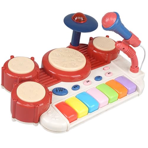Wedhapy Kleinkind -Musikspielzeug, Plastik -Babytastatur & Drum Set mit Musik und leichten, frühen Lernkindern Musikinstrumente für Kleinkind 3+ Geburtstagsgeschenke Wedhapy Kleinkind -Musikspielzeug, Plastik -Babytastatur & Drum Set mit Musik und leichten, frühen Lernkindern Musikinstrumente für Kleinkind 3+ Geburtstagsgeschenke von Wedhapy