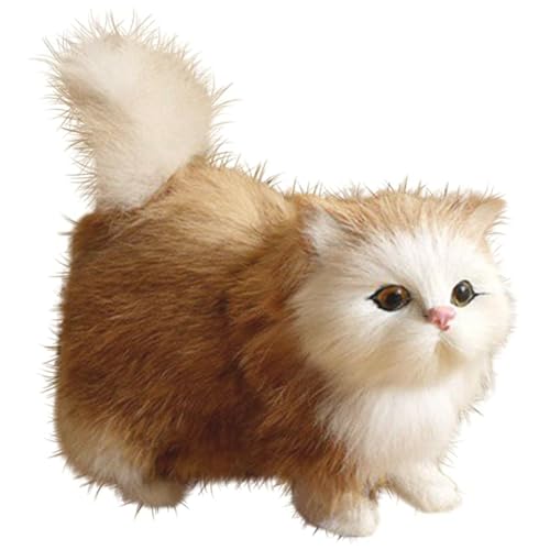 Wedhapy Kuscheltier Katze realistische Katze süße stehende Katze Plüsch simuliertes künstliches Kunstfell Katzenpuppe dekorative detaillierte gefälschte Katze Fotografie-Requisite gelb Wedhapy Kuscheltier Katze realistische Katze süße stehende Katze Plüsch simuliertes künstliches Kunstfell Katzenpuppe dekorative detaillierte gefälschte Katze Fotografie-Requisite gelb von Wedhapy