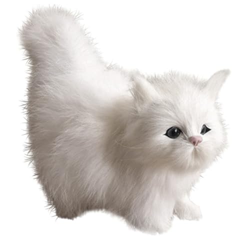 Wedhapy Kuscheltier Katze realistische Katze süße stehende Katze Plüsch simuliertes künstliches Kunstfell Katzenpuppe dekorative detaillierte gefälschte Katze Fotografie-Requisite weiß Wedhapy Kuscheltier Katze realistische Katze süße stehende Katze Plüsch simuliertes künstliches Kunstfell Katzenpuppe dekorative detaillierte gefälschte Katze Fotografie-Requisite weiß von Wedhapy