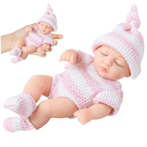 Wedhapy Mini Silicon Babypuppen, 7 Zoll realistische Neugeborenenbabypuppen, weiches Ganzkörper Silikon -Baby mit Kleidung, Silikonbabys für Kindergeschenke, Stil 1 Wedhapy Mini Silicon Babypuppen, 7 Zoll realistische Neugeborenenbabypuppen, weiches Ganzkörper Silikon -Baby mit Kleidung, Silikonbabys für Kindergeschenke, Stil 1 von Wedhapy