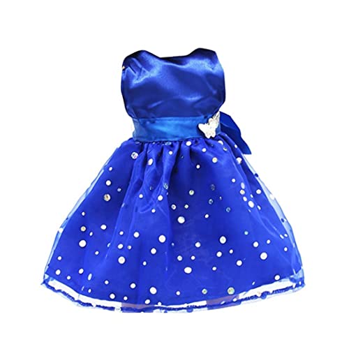 Wedhapy Modepailletten ärmellose Partykleid exquisites süßes Kleid für 18 Zoll Mädchen Puppen Blau von Wedhapy