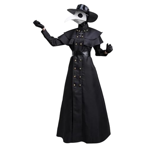 Wedhapy Pest Doctor Kostüm für Erwachsene Punk Grued Pest Doktor beinhaltet Hut, Maske, Handschuhe, Kleid, Gürtel und Motorkostüme für Cosplay, Dress -up, Filmpropie, XL Halloween Decor Wedhapy Pest Doctor Kostüm für Erwachsene Punk Grued Pest Doktor beinhaltet Hut, Maske, Handschuhe, Kleid, Gürtel und Motorkostüme für Cosplay, Dress -up, Filmpropie, XL Halloween Decor von Wedhapy