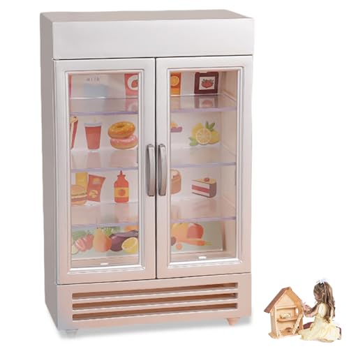 Wedhapy Puppenhaus Kühlschrank 1:12 Puppenhaus Kühlschrank Simulation Miniatur empfindlicher Modell Küche Requisite für Wohnkultur, nur von Wedhapy
