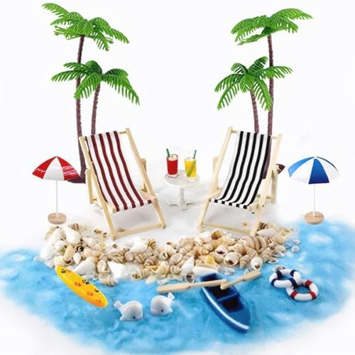Wedhapy Puppenhaus Miniaturen, 18 Prozent/Set Foldable Dollhouse Chairs Regenschirmpalmenboot, Harz Mini Doll House Accessoires für DIY Garden Plant Pool Wedhapy Puppenhaus Miniaturen, 18 Prozent/Set Foldable Dollhouse Chairs Regenschirmpalmenboot, Harz Mini Doll House Accessoires für DIY Garden Plant Pool von Wedhapy