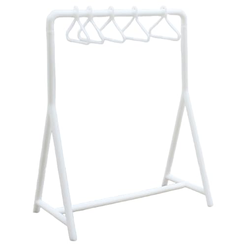 Wedhapy Puppenkleidung Aufbewahrung mit 6 Puppenkleiderbügel, 1:12 realistische Plastik-Mini-Kleidungsstange Dollhouse-Möbel für Schlafzimmer Must-Have Accessoires Wedhapy Puppenkleidung Aufbewahrung mit 6 Puppenkleiderbügel, 1:12 realistische Plastik-Mini-Kleidungsstange Dollhouse-Möbel für Schlafzimmer Must-Have Accessoires von Wedhapy
