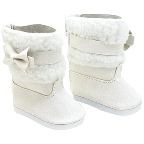 Wedhapy Puppenzubehör 18 Zoll Puppenschuhe 1 Paar Puppen-Schneestiefel Miniatur-Schuhe Winterstiefel mit weißem Kunstfellfutter und Schleife Puppenzubehör für 18 Zoll Puppen Wedhapy Puppenzubehör 18 Zoll Puppenschuhe 1 Paar Puppen-Schneestiefel Miniatur-Schuhe Winterstiefel mit weißem Kunstfellfutter und Schleife Puppenzubehör für 18 Zoll Puppen von Wedhapy