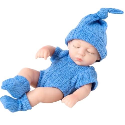 Wedhapy Realistische Babypuppe Mini-Babypuppen 17,8 cm Mini-Babypuppen mit geschlossenen Augen realistische Silikon-Neugeborenen-Babypuppen Ganzkörper-Schlaf-Babypuppe mit Kleidungsspielzeug Style2 Wedhapy Realistische Babypuppe Mini-Babypuppen 17,8 cm Mini-Babypuppen mit geschlossenen Augen realistische Silikon-Neugeborenen-Babypuppen Ganzkörper-Schlaf-Babypuppe mit Kleidungsspielzeug Style2 von Wedhapy