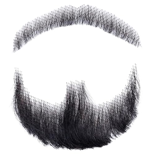 Wedhapy Realistischer Bart Falscher Bart Echthaar Realistischer Bart Falscher Schnurrbart Unsichtbarer Falscher Gesichtshaar Kostümbart Spitzenbart für Halloween Cosplay Kostüm Schwarz Wedhapy Realistischer Bart Falscher Bart Echthaar Realistischer Bart Falscher Schnurrbart Unsichtbarer Falscher Gesichtshaar Kostümbart Spitzenbart für Halloween Cosplay Kostüm Schwarz von Wedhapy