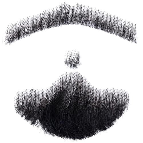 Wedhapy Realistischer Bart künstlicher Bart Echthaar realistischer Bart künstlicher Schnurrbart unsichtbares künstliches Gesichtshaar Kostümbart Spitzenbart für Halloween Cosplay Kostüm Stil 4 Wedhapy Realistischer Bart künstlicher Bart Echthaar realistischer Bart künstlicher Schnurrbart unsichtbares künstliches Gesichtshaar Kostümbart Spitzenbart für Halloween Cosplay Kostüm Stil 4 von Wedhapy