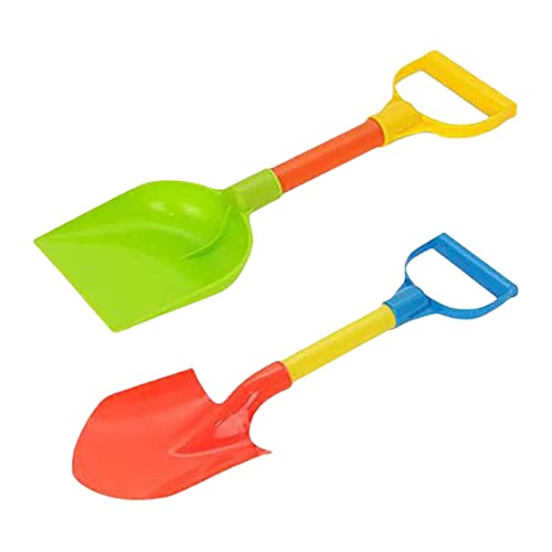 Wedhapy Schneeschaufel Strand Sandspielzeug Kinder Schaufel Plastik Spaten Sandgrube Spielzeug Kinder Schneeschaufel Set Plastik Sand Scoop Gartenspielzeug mit Griff zufälliger Farbe 2pcs von Wedhapy