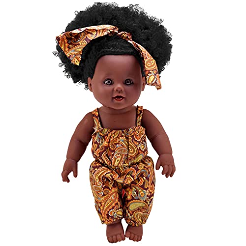 Wedhapy Schwarzes Mädchen Puppen afroamerikanische Babyspielpuppen 12 Zoll lockiges Haar braun für Kinder Geburtstagsgeschenk Wedhapy Schwarzes Mädchen Puppen afroamerikanische Babyspielpuppen 12 Zoll lockiges Haar braun für Kinder Geburtstagsgeschenk von Wedhapy