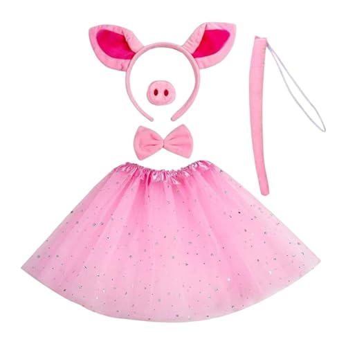 Wedhapy Schweinekostüm, schickes Schweinkostüm Kinder mit Ohren Nasenschwanz Biege Biege Rock Tierkleid Accessoires für Party, Karnevalskleid, Karnevalskleid spielen Wedhapy Schweinekostüm, schickes Schweinkostüm Kinder mit Ohren Nasenschwanz Biege Biege Rock Tierkleid Accessoires für Party, Karnevalskleid, Karnevalskleid spielen von Wedhapy