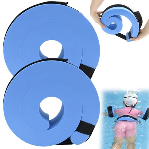 Wedhapy Schwimmarmbänder 1 Paar Hoher Auftrieb Verstellbare Armschwimmer Für Kinder Und Erwachsene Eva Hautfreundlich Reißfest Schwimmgürtel Schwimmtrainingsausrüstung Blau von Wedhapy