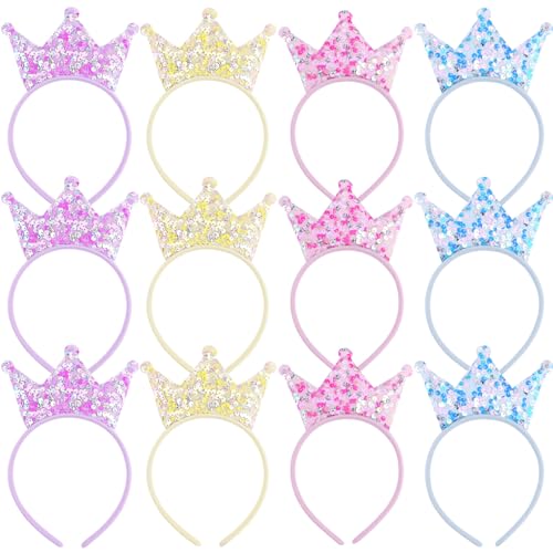 Wedhapy Tiara Stirnband 12pcs 4 Farbe 8x5 Zoll Paillettenkronstirnband Leichtes dekorative Prinzessin -Krone für Geburtstagsfeier, Tea Party Wedhapy Tiara Stirnband 12pcs 4 Farbe 8x5 Zoll Paillettenkronstirnband Leichtes dekorative Prinzessin -Krone für Geburtstagsfeier, Tea Party von Wedhapy