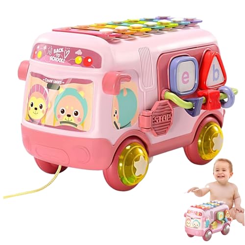 Wedhapy Xylophon für Kleinkinder 1-3, Musik sensorische Babybusspielzeug mit Xylophon Formen Sortierer Frühes Bildungsspielzeug für 1 2 Jahre alte Mädchen Jungen Kinder, Red Wedhapy Xylophon für Kleinkinder 1-3, Musik sensorische Babybusspielzeug mit Xylophon Formen Sortierer Frühes Bildungsspielzeug für 1 2 Jahre alte Mädchen Jungen Kinder, Red von Wedhapy