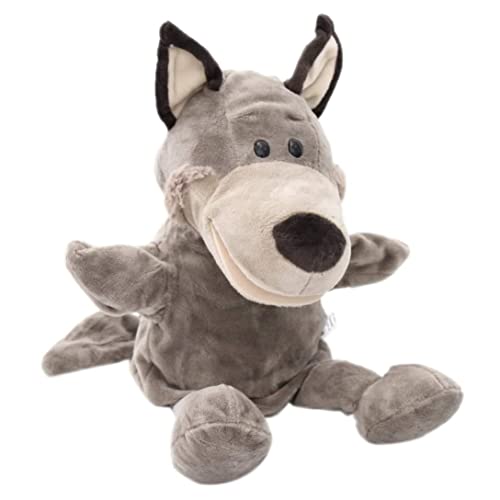 Wolfspuppe Wolf Mit Offenem Mund Handpuppen Tierpuppen Plüschtierspielzeug Für Fantasievolles Rollenspiel von Wedhapy