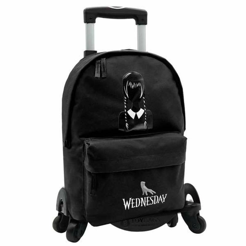 Schulrucksack mit Rädern Wednesday Schwarz 43 x 31 x 13,5 cm von Wednesday