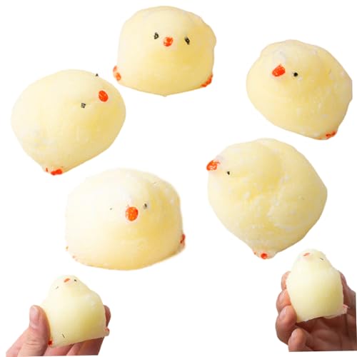 Angstspielzeug, 5pcs Squeeze -Spielzeug, niedliche kühnenförmige klebrige Stressspielzeug, Dehnbare Ultra -weiche Angst -Relief -Werkzeuge für Gunst, Geschenke, Schulprämien von Weduspaty