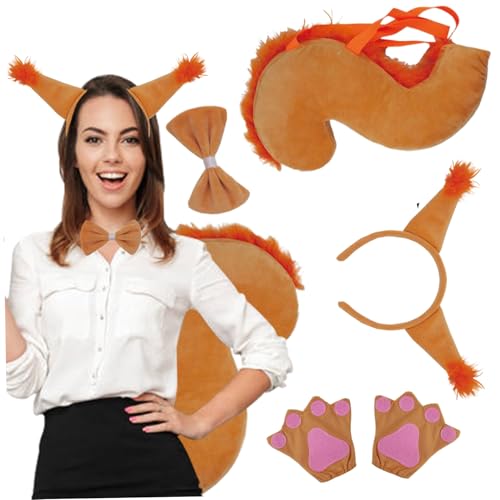 Eichhörnchenkostüm Kids, Eichhörnchenkostüm umfasst therianische Ohrenstirnband, Therian Paws, niedliche Bowtie & für Weihnachten, Halloween, Cosplay, Gray Eichhörnchenkostüm Kids, Eichhörnchenkostüm umfasst therianische Ohrenstirnband, Therian Paws, niedliche Bowtie & für Weihnachten, Halloween, Cosplay, Gray von Weduspaty