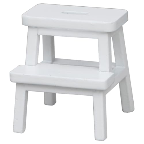 Mini -Stuhl, 1 12 Skala Dollhouse Möbel, hölzernen Mini -Stuhl 1.7x1.6 Stiefhocker Miniaturmöbel Leben für Kinder Erwachsene, Weiß Mini -Stuhl, 1 12 Skala Dollhouse Möbel, hölzernen Mini -Stuhl 1.7x1.6 Stiefhocker Miniaturmöbel Leben für Kinder Erwachsene, Weiß von Weduspaty