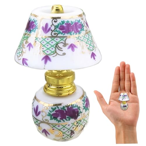 Miniaturlampe, Puppenhauslichter, 1:12 Dollhouse Schreibtisch Miniaturlampe, Ceramic Dollhouse Beleuchtungsmodell, niedliche Mini -Puppenhaus -Miniaturen, elegante Miniaturpuppenzubehörzubehör Miniaturlampe, Puppenhauslichter, 1:12 Dollhouse Schreibtisch Miniaturlampe, Ceramic Dollhouse Beleuchtungsmodell, niedliche Mini -Puppenhaus -Miniaturen, elegante Miniaturpuppenzubehörzubehör von Weduspaty