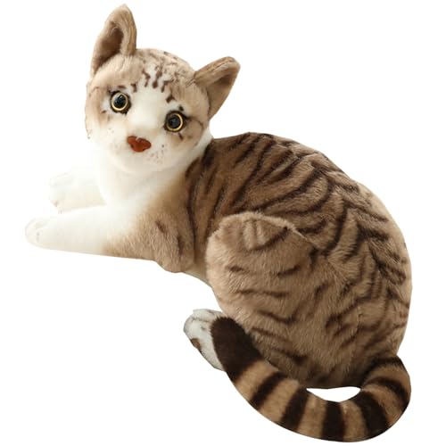 Realistische Katzengefüllte Tier, graue realistische Katze Plüsch, 15,8 '' niedliches Kätzchenspielzeug, lebensechter amerikanischer Shorthair -Katze Stofftiere Puppen Geschenke für Kinder Weihnachts von Weduspaty