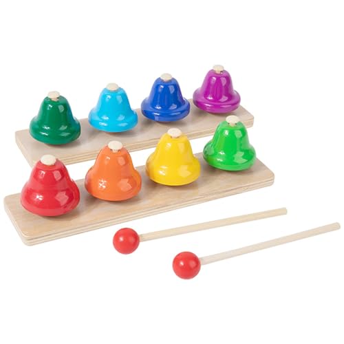 Schreibtischglocken, Schreibtischglocke 8 farbenfrohe Glocken für Kinder mit 2 Hämmer Bildungsbabyinstrumenten für Kinder Kleinkinder Schreibtischglocken, Schreibtischglocke 8 farbenfrohe Glocken für Kinder mit 2 Hämmer Bildungsbabyinstrumenten für Kinder Kleinkinder von Weduspaty