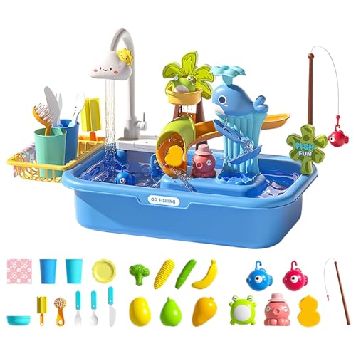 Wassertabelle für Kleinkinder 1-3, Kinder Wassertabelle Abnehmbares elektrisches Spiel Waschbecken mit laufender Bildungsspiel Waschbecken mit 180 ° rotierender Wasserhahn für Kinder, Park, Kindergar Wassertabelle für Kleinkinder 1-3, Kinder Wassertabelle Abnehmbares elektrisches Spiel Waschbecken mit laufender Bildungsspiel Waschbecken mit 180 ° rotierender Wasserhahn für Kinder, Park, Kindergar von Weduspaty