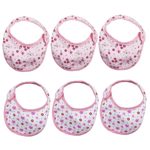 Weduspaty 18 Zoll Puppenkleidung, 6PCS -Babypuppenzubehör, Lätzchen 18 Zoll Kleidung, Polyester Baby Lätzchen Fütterungszubehör für von Weduspaty