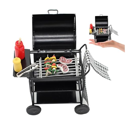 Weduspaty Dollhouse Decor, Dollhouse Kitchen Möbel 1:12 Grillset mit Spießsteak -Gewürz für Kinder, so tun Weduspaty Dollhouse Decor, Dollhouse Kitchen Möbel 1:12 Grillset mit Spießsteak -Gewürz für Kinder, so tun von Weduspaty