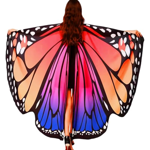 Weduspaty Erwachsene Kostüme für Frauen, Schmetterling Kostüm studierten bunte Schmetterlingskostüm für Frauen mit Trägern für Halloween Cosplay Fairy Festival Dress Up Weduspaty Erwachsene Kostüme für Frauen, Schmetterling Kostüm studierten bunte Schmetterlingskostüm für Frauen mit Trägern für Halloween Cosplay Fairy Festival Dress Up von Weduspaty
