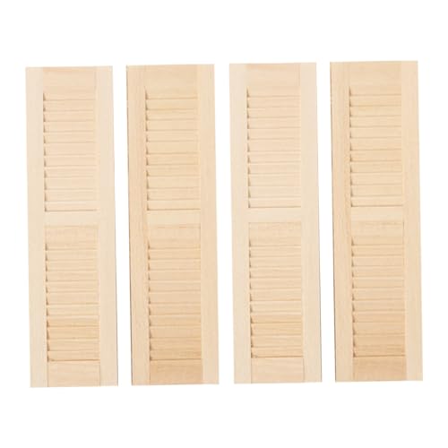 Weduspaty Fensterläden, 4PCS Dollhouse -Fenster, Holzläden 1/12 Skala Dollhouse Möbel DIY Dollhouse Miniaturen Szene unbemalte Mini -Fensterläden für Puppenhauszubehör Weduspaty Fensterläden, 4PCS Dollhouse -Fenster, Holzläden 1/12 Skala Dollhouse Möbel DIY Dollhouse Miniaturen Szene unbemalte Mini -Fensterläden für Puppenhauszubehör von Weduspaty