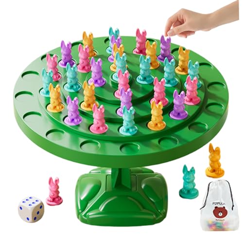 Weduspaty Frog Balance Game, Kaninchenbalance-Spiel, Zwei-Spieler-Kinder-Kaninchen-Spielzeugset, Eltern-Kind-Interaktives Spielzeug für Kinder Erwachsene von Weduspaty