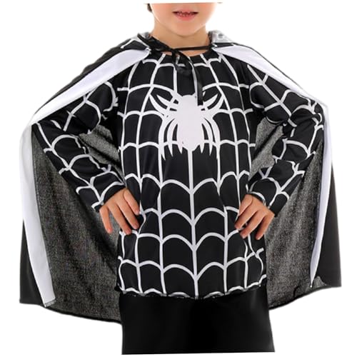 Weduspaty Halloween -Kostüme, Halloween -Kostüme für Kinder cooles Spinnenkostüm mit Umhang für Cosplay -Party Performance No Hosen, Weduspaty Halloween -Kostüme, Halloween -Kostüme für Kinder cooles Spinnenkostüm mit Umhang für Cosplay -Party Performance No Hosen, von Weduspaty